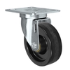 Casterhq 5"x1-1/4" Swivel Caster, Phenolic Wheel, 350 lbs Capacity, Plate 24CS514PH21B-02